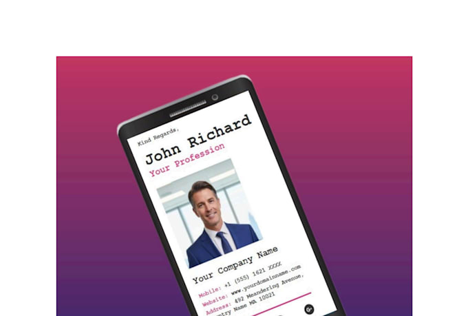 design clickable html email signature